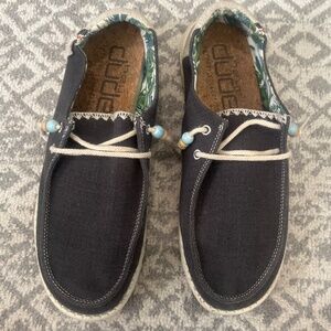 Hey Dude Blue and khaki Slip on shoes